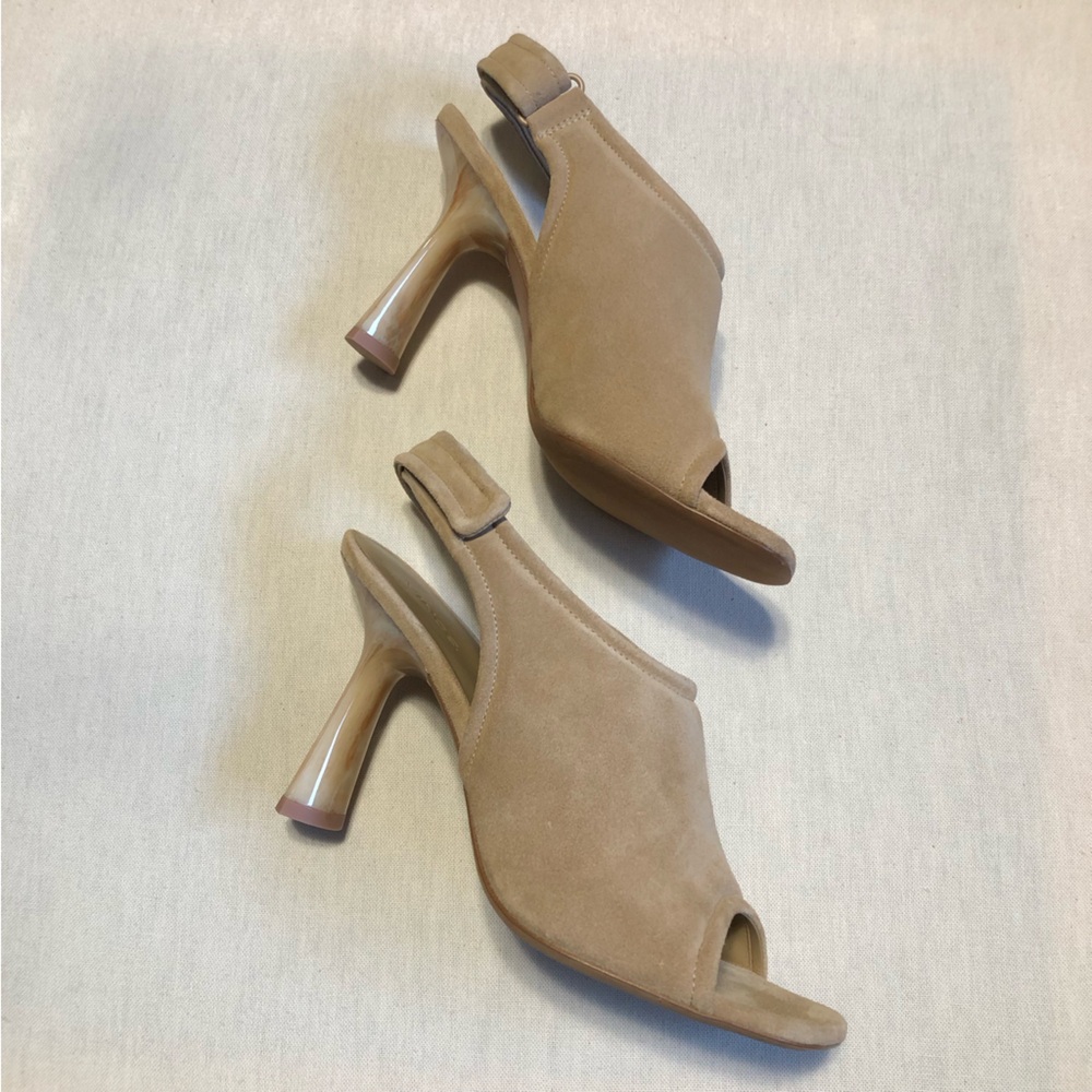 Vince. Square Toe Sling Back Strap Heeled Sandal - Picture 6 of 13